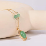 Copper Natural Crystal Pendant Necklace - Trendsi - Flyclothing LLC