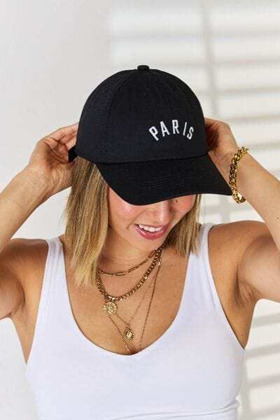 Zenana PARIS Embroidered Baseball Cap - Trendsi - Flyclothing LLC