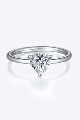 1 Carat Moissanite 925 Sterling Silver Solitaire Ring - Trendsi - Flyclothing LLC