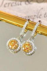 18K Platinum-Plated Moissanite Drop Earrings - Trendsi - Flyclothing LLC