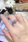 1 Carat Moissanite 925 Sterling Silver Heart Ring - Trendsi