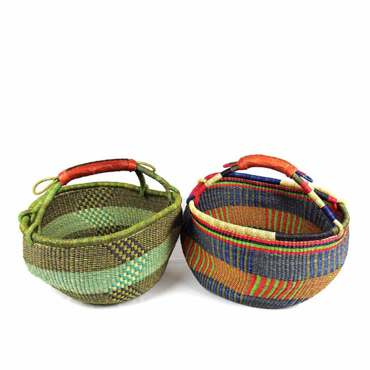 Bolga Market Basket, Large - Mixed Colors - Gitzell