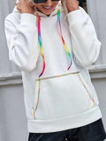 Contrast Stitching Drawstring Raglan Sleeve Hoodie - Trendsi - Flyclothing LLC