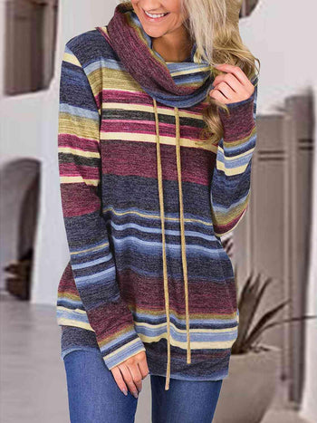 Drawstring cowl online neck sweatshirt