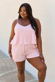 Culture Code Let It Happen Full Size Double Flare Striped Romper in Pink - Trendsi - Flyclothing LLC