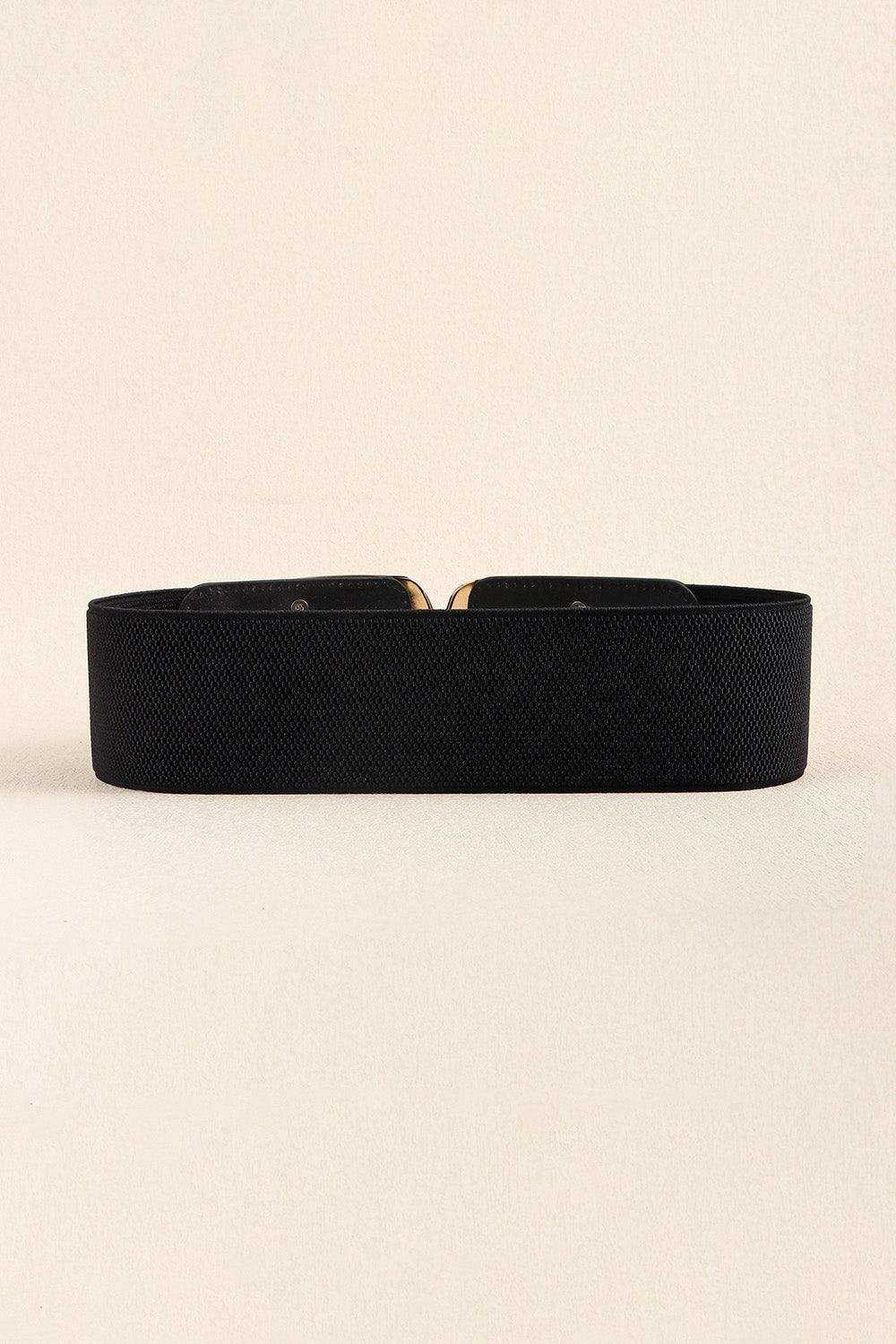 Zinc Alloy Buckle Elastic Wide Belt - Trendsi - Flyclothing LLC