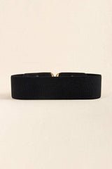 Zinc Alloy Buckle Elastic Wide Belt - Trendsi - Flyclothing LLC