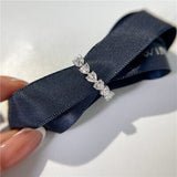 2.1 Carat 925 Sterling Silver Moissanite Heart Ring - Trendsi