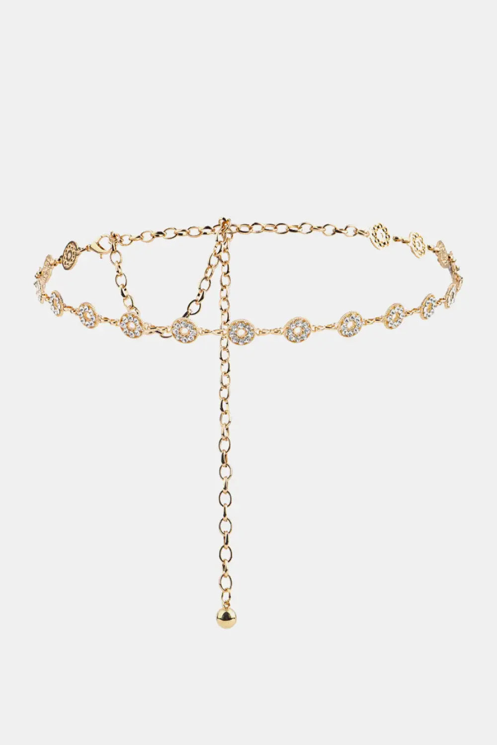 Rhinestone Decor Zinc Alloy Belt - Trendsi - Flyclothing LLC