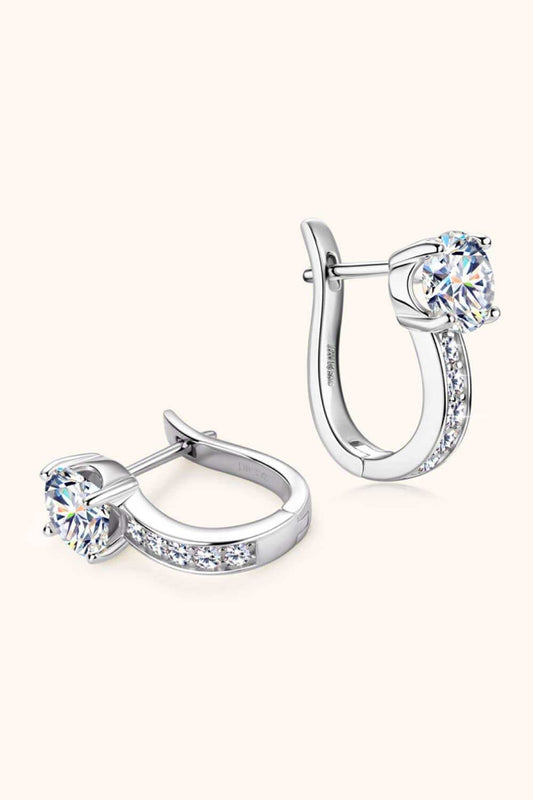 2 Carat Moissanite 925 Sterling Silver Earrings - Trendsi - Flyclothing LLC
