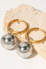18K Gold-Plated Copper Ball Drop Earrings - Trendsi - Flyclothing LLC
