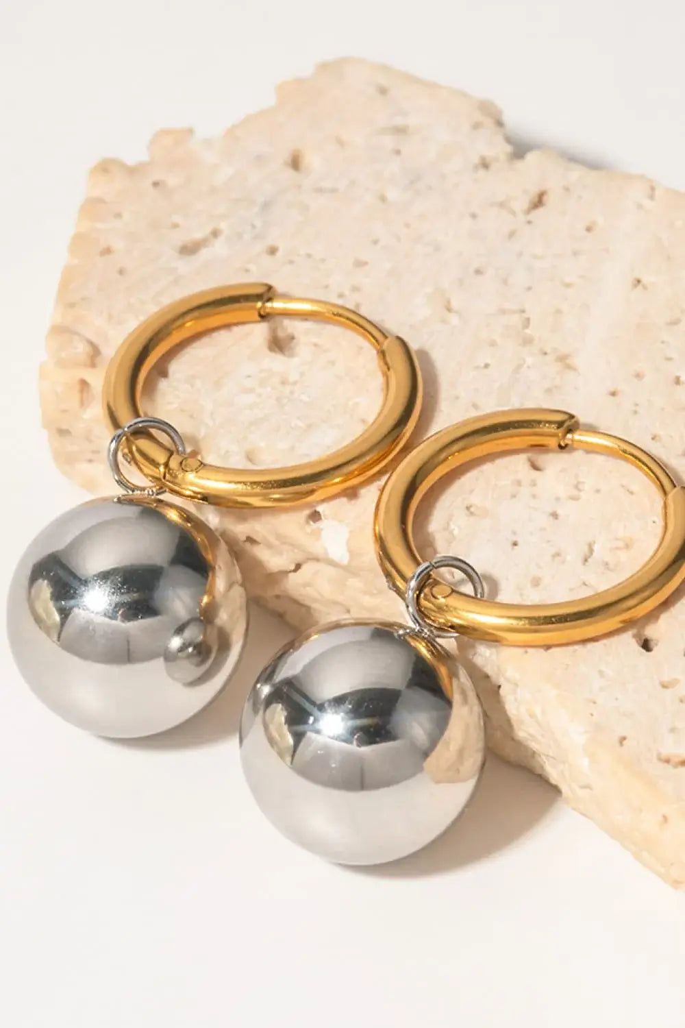 18K Gold-Plated Copper Ball Drop Earrings - Trendsi - Flyclothing LLC