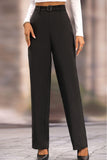 Long Loose Fit Straight Pants - Trendsi