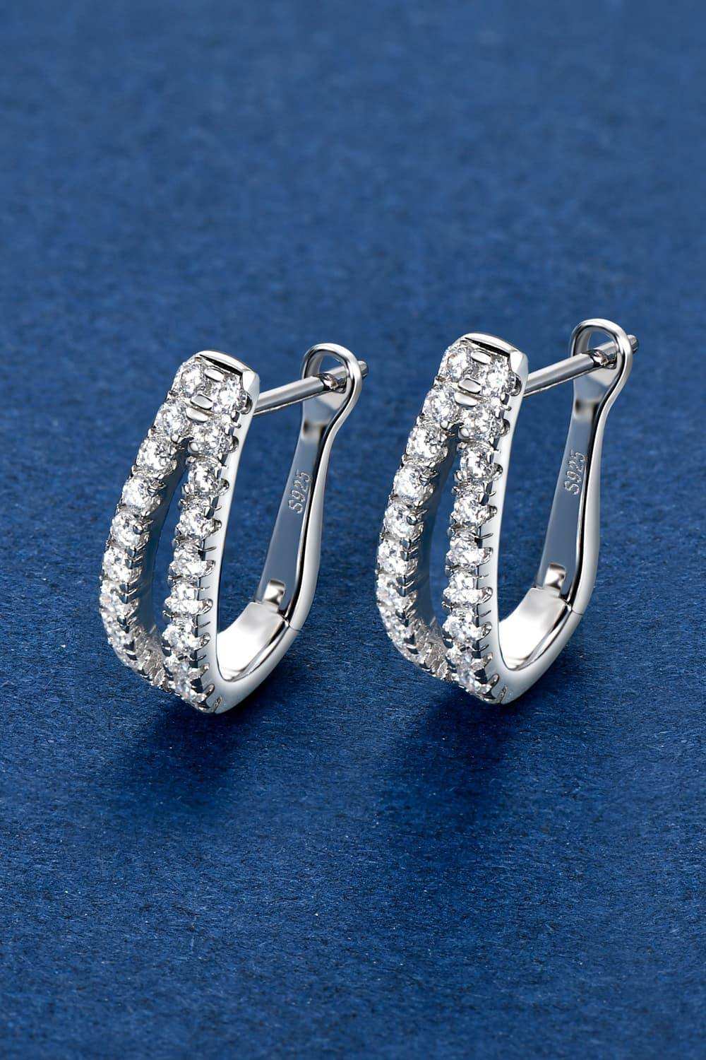 Moissanite 925 Sterling Silver Earrings - Trendsi - Flyclothing LLC