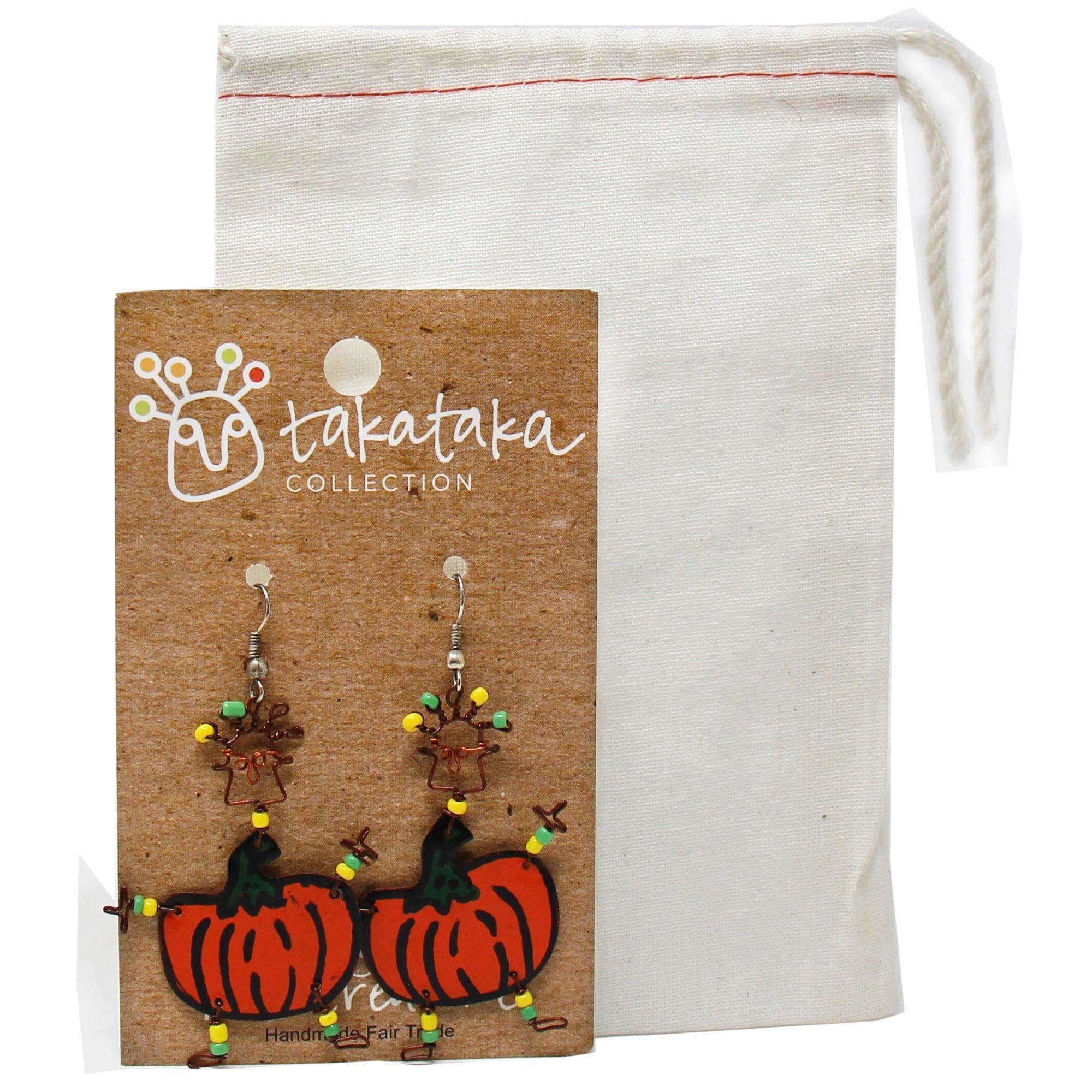 Dancing Girl Pumpkin Earrings - Creative Alternatives - Flyclothing LLC