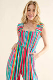 And The Why Full Size Striped Smocked Sleeveless Jumpsuit - Trendsi - Flyclothing LLC