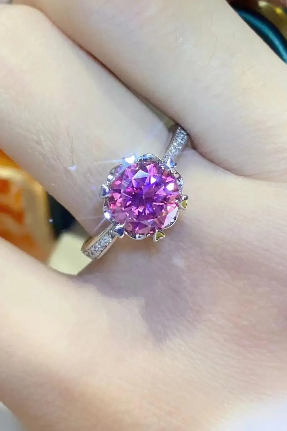 Shining For You 2 Carat Moissanite 925 Sterling Silver Ring - Trendsi - Flyclothing LLC