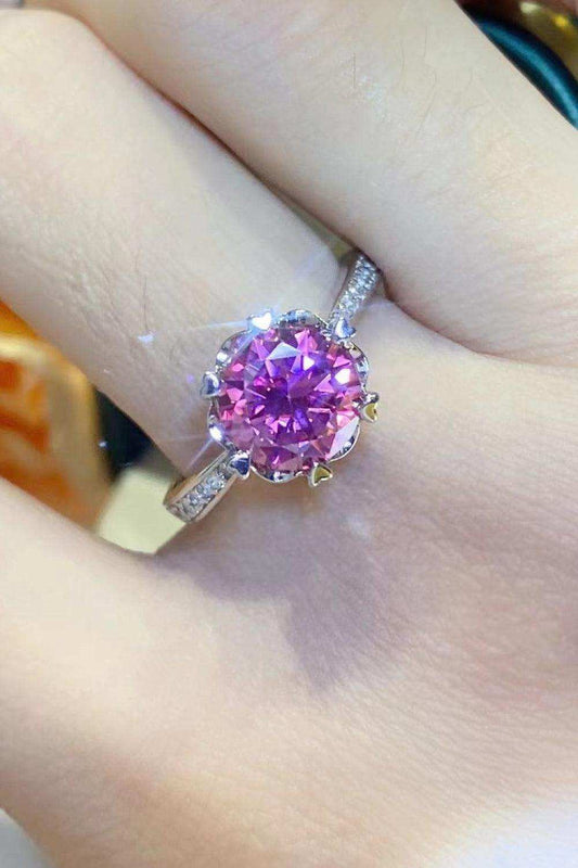 Shining For You 2 Carat Moissanite 925 Sterling Silver Ring - Trendsi - Flyclothing LLC