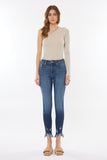 Kancan Raw Hem High Waist Cropped Jeans - Trendsi