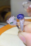 2 Carat Moissanite Adjustable Animal Bypass Ring - Trendsi - Flyclothing LLC