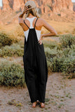 Double Take  V-Neck Sleeveless Jumpsuit with Pocket - Trendsi
