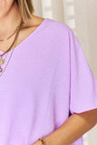 Zenana Texture Short Sleeve T-Shirt - Trendsi - Flyclothing LLC