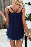 Eyelet V-Neck Double Strap Cami - Trendsi - Flyclothing LLC