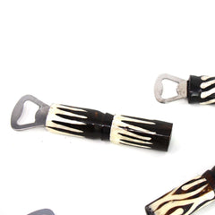 African Batik Bone Bottle Opener, Mixed Designs - Jedando
