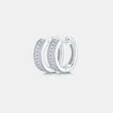 Moissanite 925 Sterling Silver Huggie Earrings - Trendsi - Flyclothing LLC