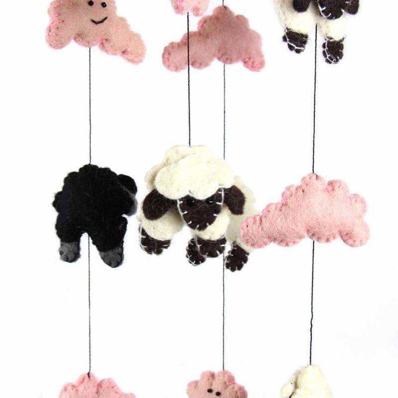 Counting Sheep Mobile - Pink - Global Groove - Global Groove - Flyclothing LLC