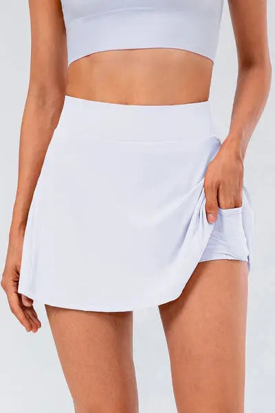 High Waist Pleated Active Skirt - Trendsi - Flyclothing LLC