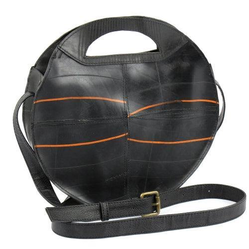 Recycled Rubber Round Shoulder Bag - Flyclothing LLC