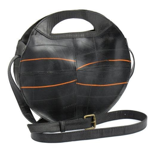 Recycled Rubber Round Shoulder Bag - Beaurer Creations
