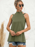 Cutout Mock Neck Tank - Trendsi - Flyclothing LLC