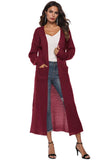 Long Sleeve Open Front Buttoned Cardigan - Trendsi - Flyclothing LLC