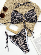 Frill Trill Halter Neck Bikini Set - Trendsi - Flyclothing LLC