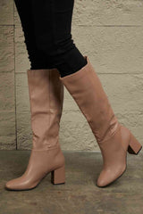 East Lion Corp Block Heel Knee High Boots - Trendsi - Flyclothing LLC