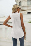 Swiss Dot Notched Neck Tank - Trendsi - Flyclothing LLC