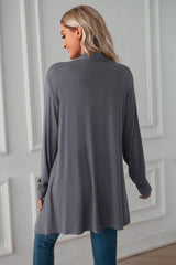 Open Front Long Sleeve Cardigan - Trendsi