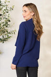 Heimish Full Size Statement Neck Open Front Blazer - Trendsi