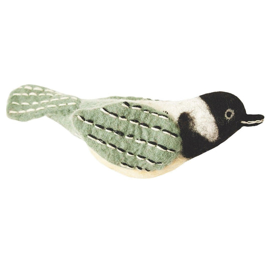 Felt Bird Garden Ornament - Chickadee - Wild Woolies (G) - Wild Woolies