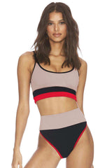 Color Block Spaghetti Strap Two-Piece Swim Set - Trendsi - Flyclothing LLC