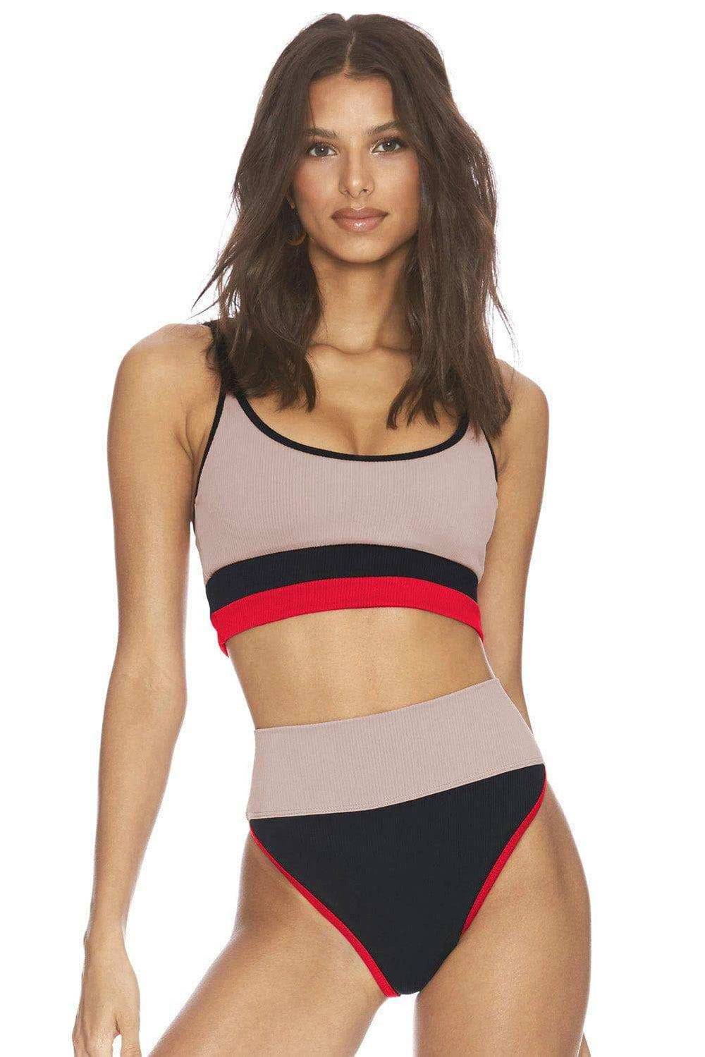 Color Block Spaghetti Strap Two-Piece Swim Set - Trendsi - Flyclothing LLC