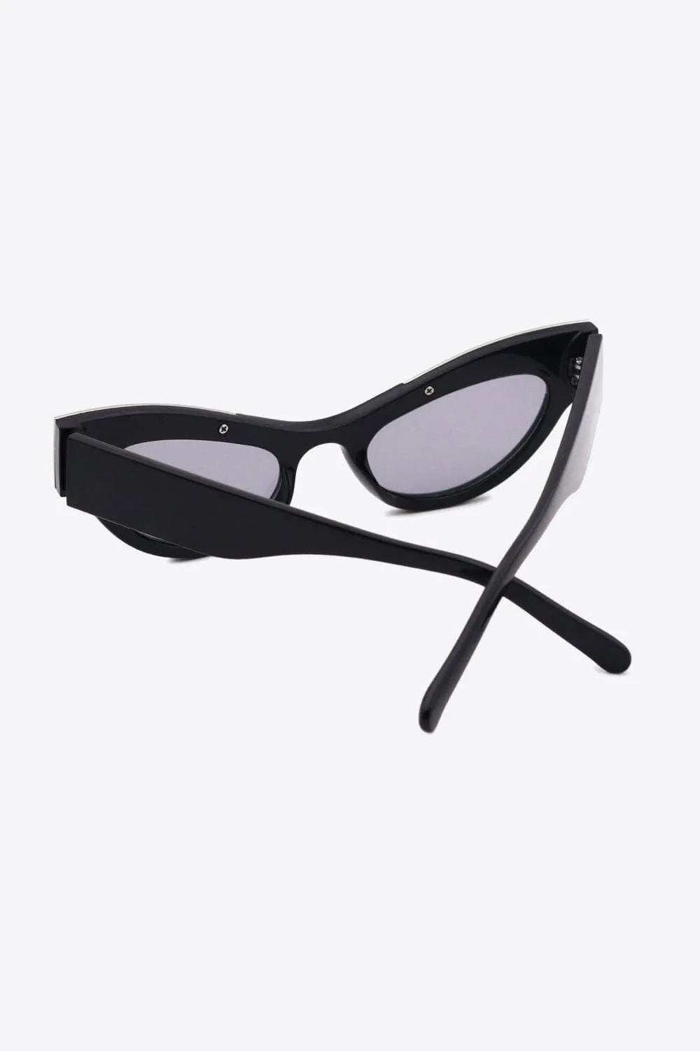 UV400 Rhinestone Trim Cat-Eye Sunglasses - Trendsi - Flyclothing LLC