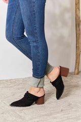 East Lion Corp Pointed-Toe Braided Trim Mules - Trendsi