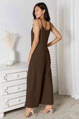 Basic Bae Full Size Spaghetti Strap V-Neck Jumpsuit - Trendsi - Flyclothing LLC