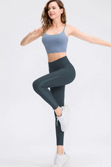 Wide Waistband Slim Fit Long Sports Pants - Trendsi - Flyclothing LLC