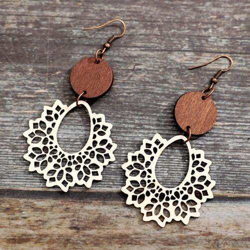 Geometric Cutout Dangle Earrings - Trendsi - Flyclothing LLC
