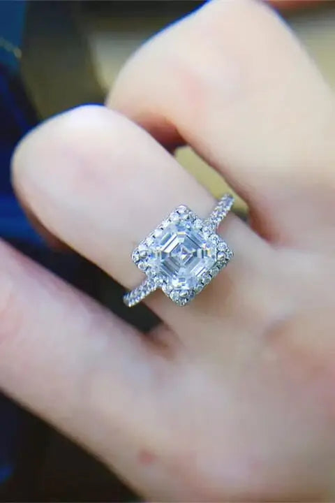 2 Carat Moissanite 925 Sterling Silver Ring - Trendsi - Flyclothing LLC