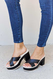 Weeboo Cherish The Moments Contrast Platform Sandals in Black - Trendsi - Flyclothing LLC